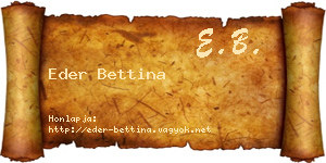 Eder Bettina névjegykártya