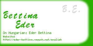bettina eder business card